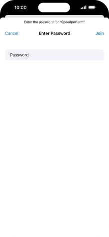 Key in the password for the Wi-Fi network and press Join. Key in the password for the Wi-Fi network and press Join.