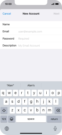 Press Email and key in your email address. Press Email and key in your email address.