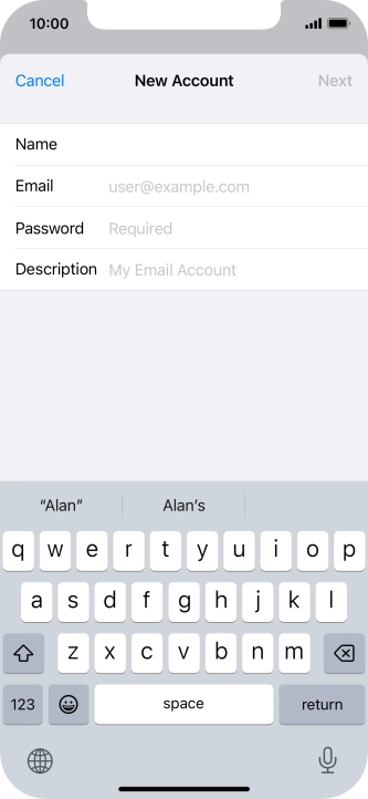 Press Email and key in your email address. Press Email and key in your email address.