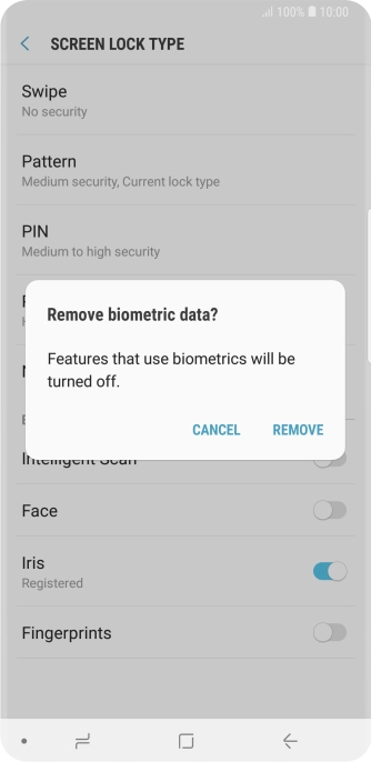 Press REMOVE. Press REMOVE.