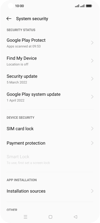 Press SIM card lock. Press SIM card lock.