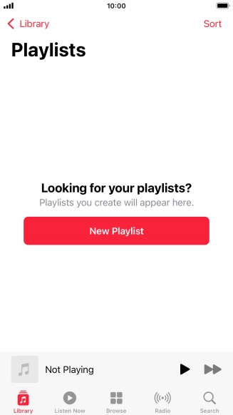 Press New Playlist. Press New Playlist.