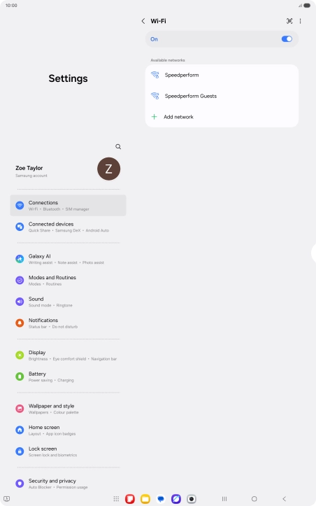 Press the menu icon. Press the menu icon.