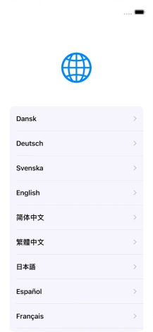 Press the required language. Press the required language.
