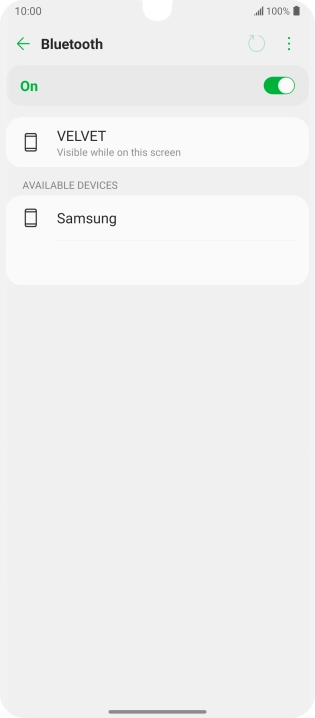 Press the required Bluetooth device and follow the instructions on the screen to pair the device with your phone. Press the required Bluetooth device and follow the instructions on the screen to pair the device with your phone.
