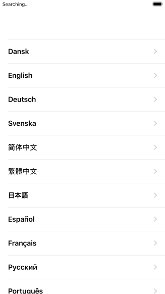 Press the required language. Press the required language.