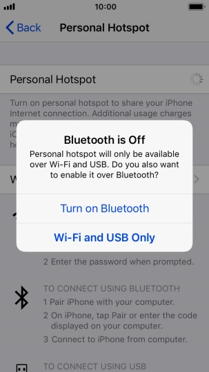 If Wi-Fi is turned on, press Wi-Fi and USB Only. If Wi-Fi is turned on, press Wi-Fi and USB Only.