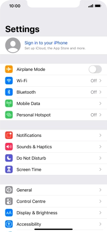 Press Sign in to your iPhone. Press Sign in to your iPhone.