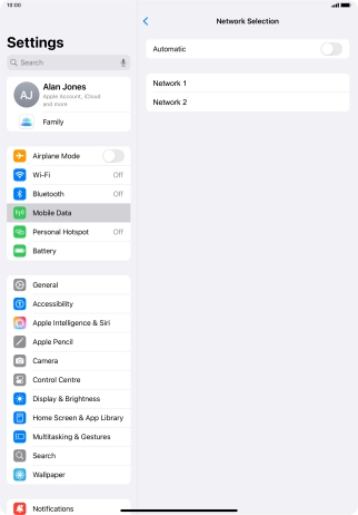 If you turn off the function, press the required network. If you turn off the function, press the required network.