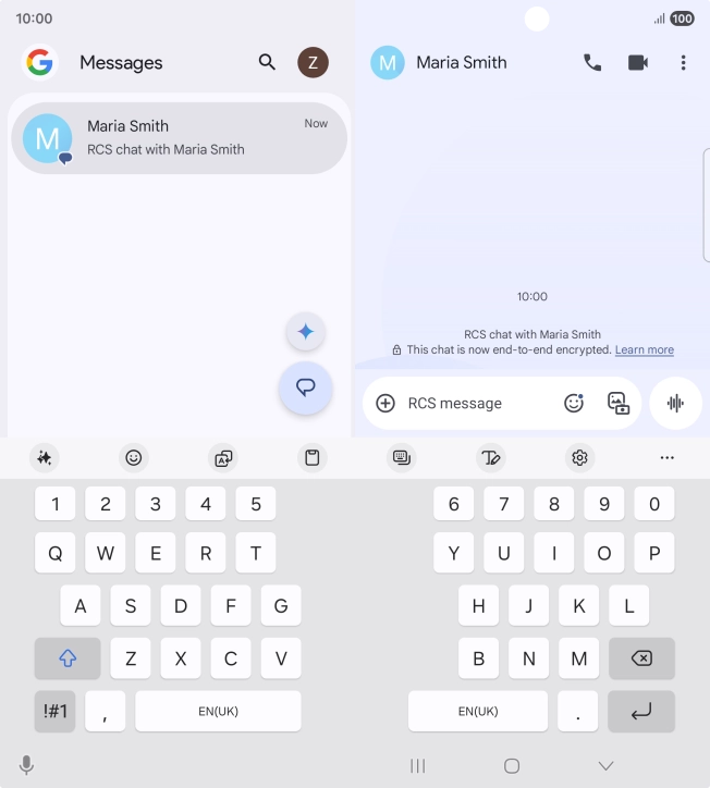 Select an existing conversation or create a new message and press the AI icon. Select an existing conversation or create a new message and press the AI icon.