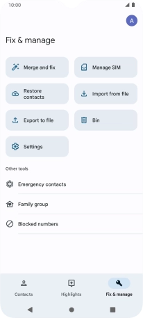 Press Manage SIM. Press Manage SIM.