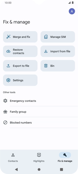 Press Manage SIM. Press Manage SIM.