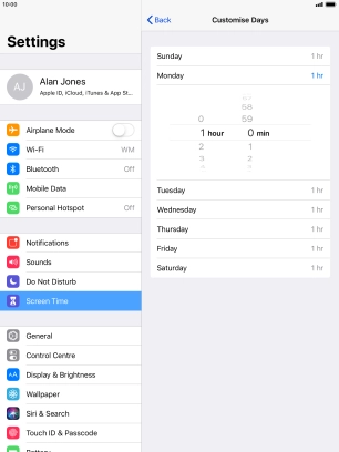Select the required period. Select the required period.