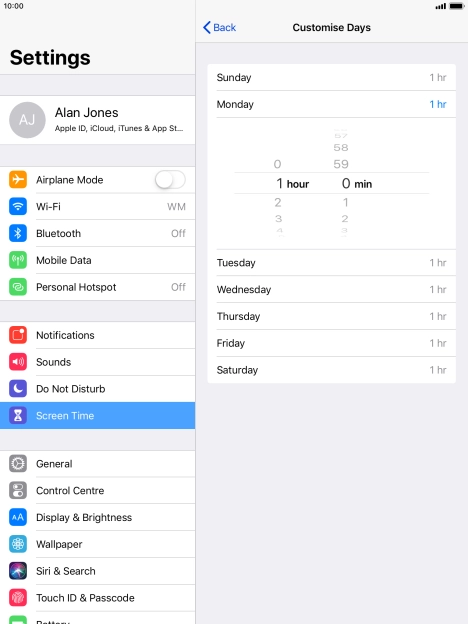 Select the required period. Select the required period.