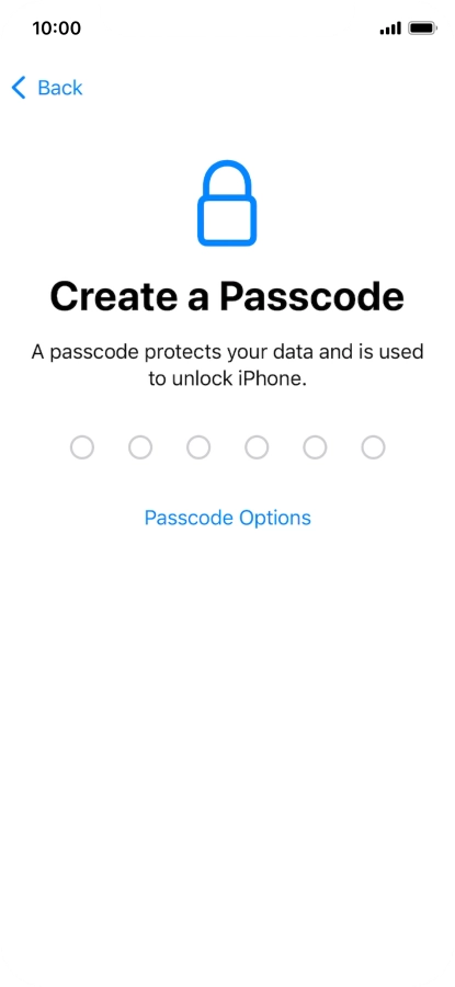 Press Passcode Options. Press Passcode Options.