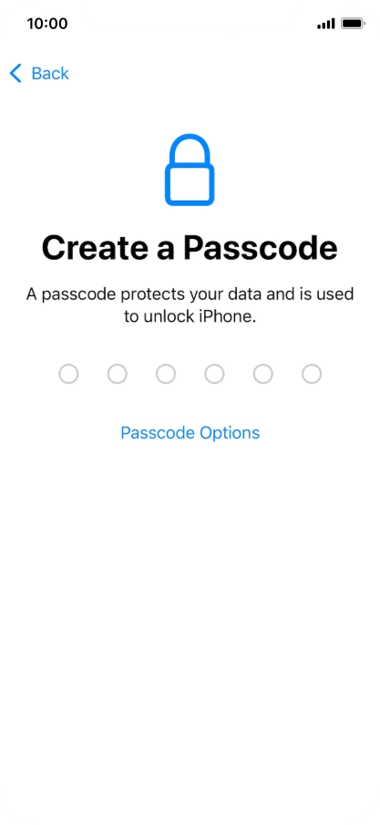 Press Passcode Options. Press Passcode Options.