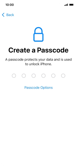 Press Passcode Options. Press Passcode Options.