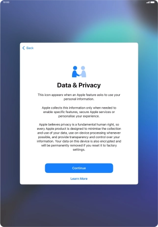Press Continue. Press Continue.