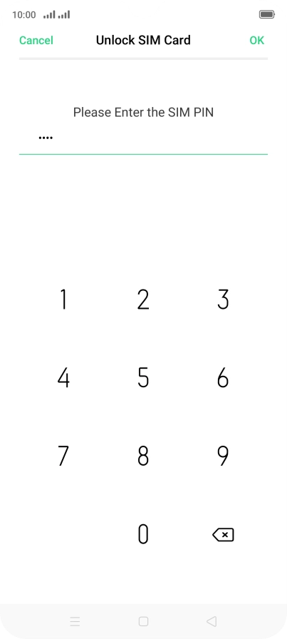 Key in your PIN and press OK. Key in your PIN and press OK.