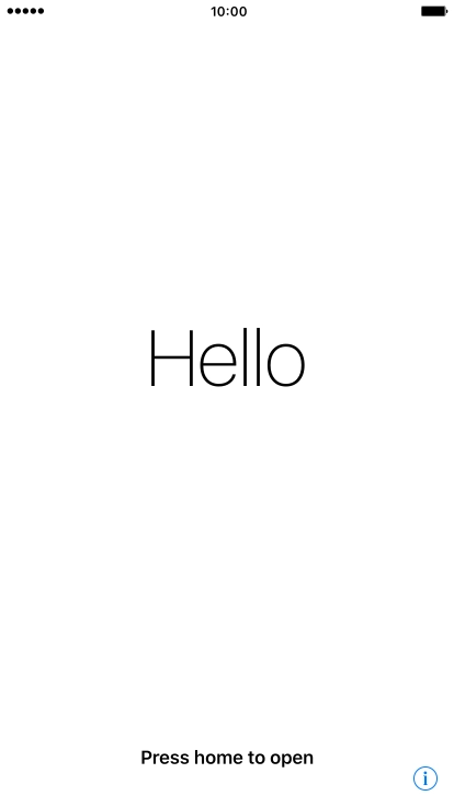 Press the Home key. Press the Home key.