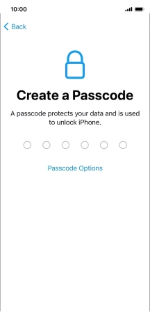 Press Passcode Options. Press Passcode Options.