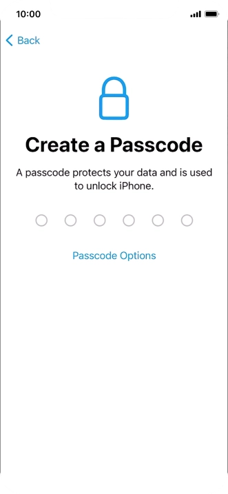 Press Passcode Options. Press Passcode Options.