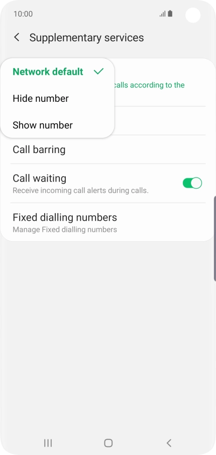 Press Show number to turn on caller identification. Press Show number to turn on caller identification.