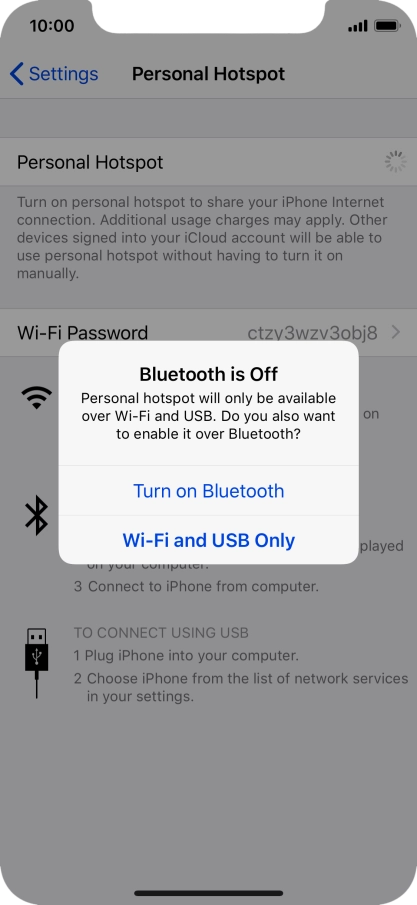 If Wi-Fi is turned on, press Wi-Fi and USB Only. If Wi-Fi is turned on, press Wi-Fi and USB Only.