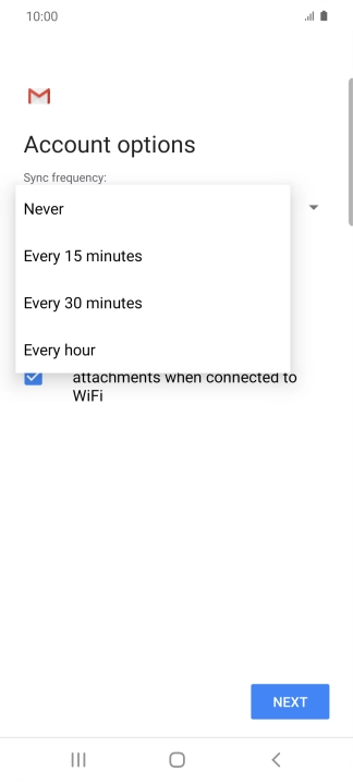 Press the required setting. Press the required setting.