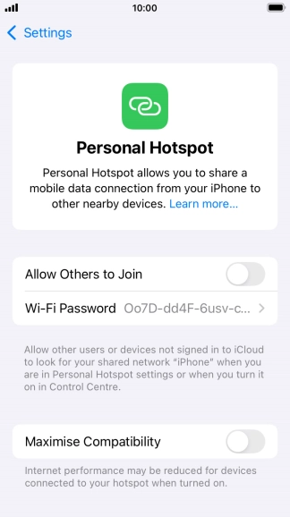 Press Wi-Fi Password and key in the required password. Press Wi-Fi Password and key in the required password.