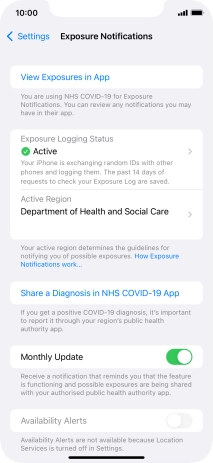 Press Exposure Logging Status. Press Exposure Logging Status.