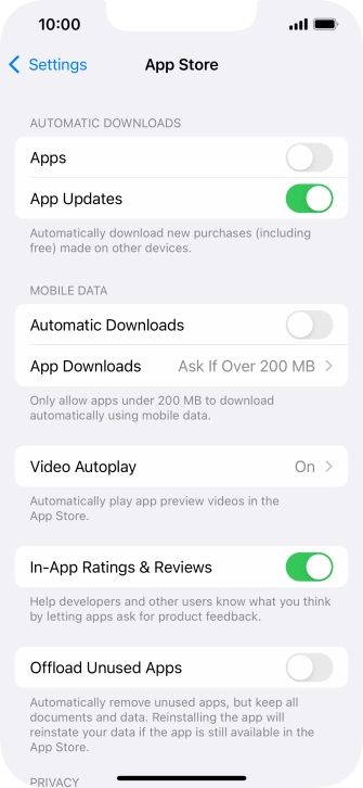 Press the indicator next to Press the indicator next to