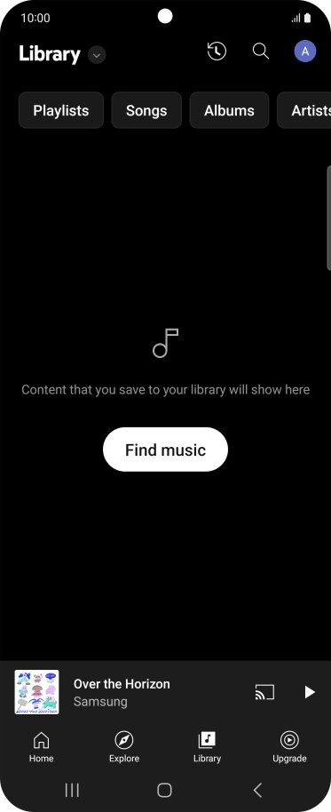 Press the drop down list. Press the drop down list.