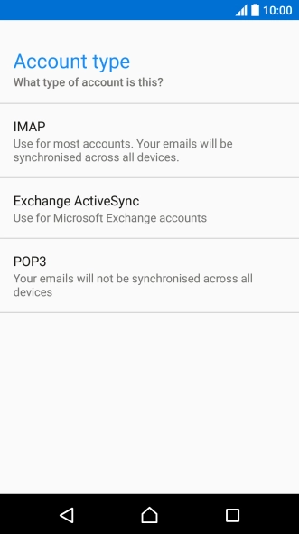 Press IMAP. Press IMAP.