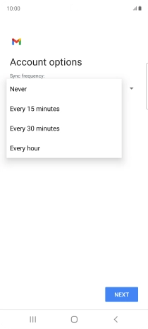 Press the required setting. Press the required setting.