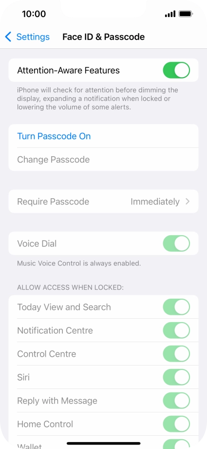 Press Turn Passcode On and key in a phone lock code of your own choice twice. Press Turn Passcode On and key in a phone lock code of your own choice twice.