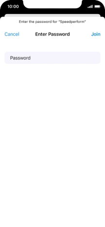 Key in the password for the Wi-Fi network and press Join. Key in the password for the Wi-Fi network and press Join.
