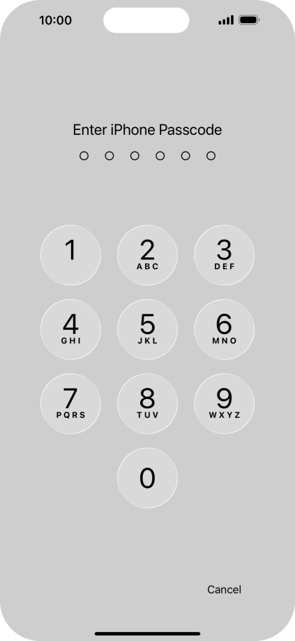 Use the phone lock code you created. Use the phone lock code you created.