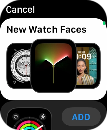 Turn the Digital Crown to see the different watch faces. Turn the Digital Crown to see the different watch faces.