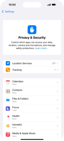 Press Location Services. Press Location Services.