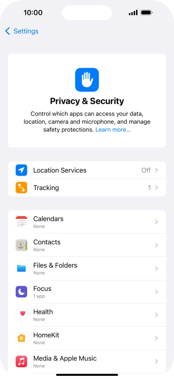 Press Location Services. Press Location Services.