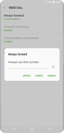 Press DISABLE. Press DISABLE.