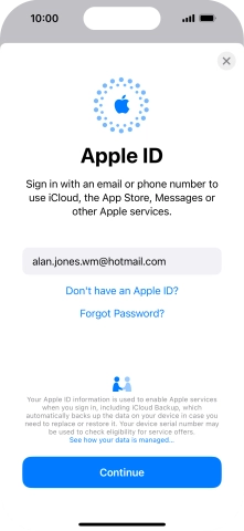 Press Continue. Press Continue.