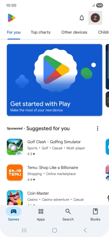 Press the profile icon. Press the profile icon.