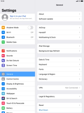 Press Sign in to your iPad. Press Sign in to your iPad.