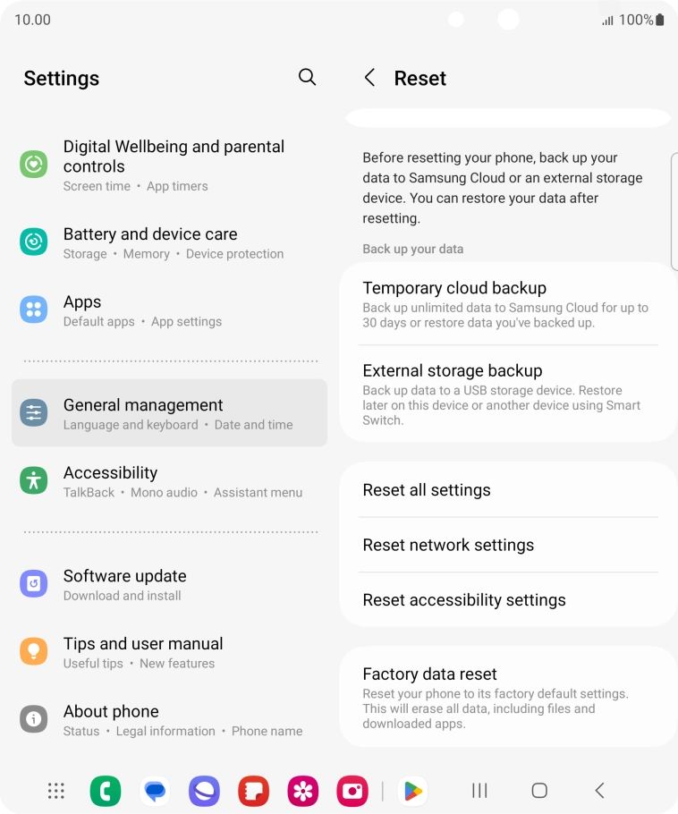 Press Reset network settings. Press Reset network settings.