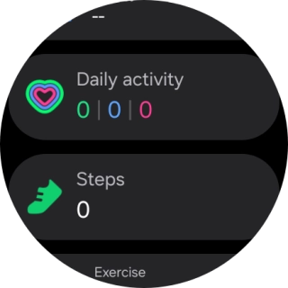 Under Daily activity, you can see how far you are from completing your daily activity goals. Under Daily activity, you can see how far you are from completing your daily activity goals.