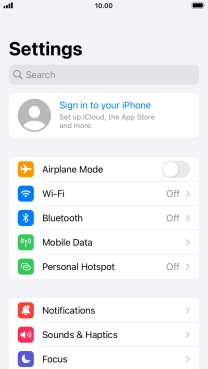 Press Sign in to your iPhone. Press Sign in to your iPhone.
