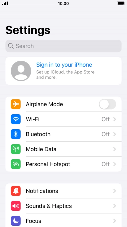 Press Sign in to your iPhone. Press Sign in to your iPhone.