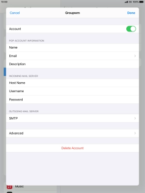 Press SMTP. Press SMTP.